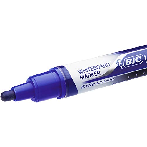 BIC Velleda Tank rotuladores de Pizarra Punta Ancha – colores Surtidos, Blíster de 4 unidades