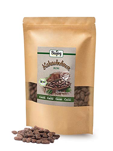 Biojoy Granos de Cacao crudos BÍO, granos enteros Theobroma cacao (1 kg)