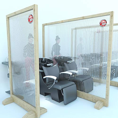 Biombo Separador Anticontagio para Bares, restaurantes, peluquerías 100x180cm Fabricado en España