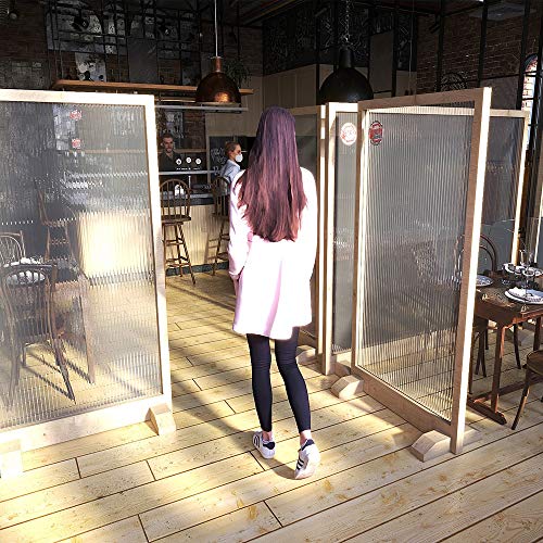 Biombo Separador Anticontagio para Bares, restaurantes, peluquerías 100x180cm Fabricado en España