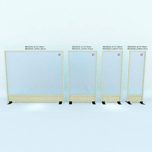 Biombo Separador Anticontagio para Bares, restaurantes, peluquerías 100x180cm Fabricado en España