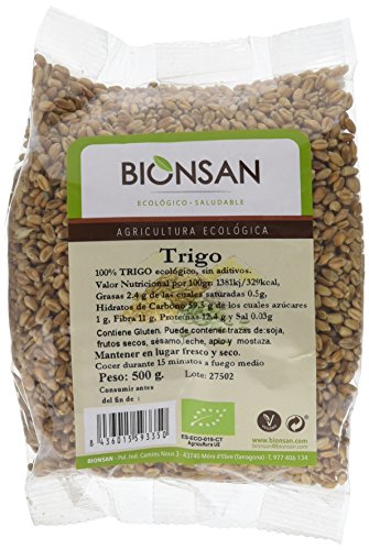 Bionsan Trigo Ecológico en grano - 6 Bolsas de 500 gr - Total: 3000 gr