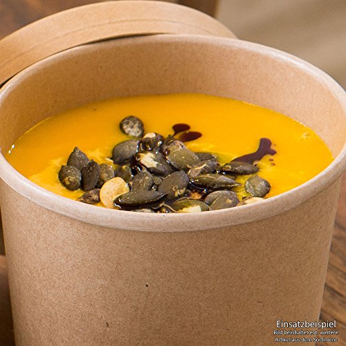 BIOZOYG Taza Bio orgánica de cartón Kraft I Taza compostable con Recubrimiento Interior de PLA Taza Sopera de Cartón To Go Taza para Helado I 25 Vasos orgánicos desechable Biodegradable 300 ml