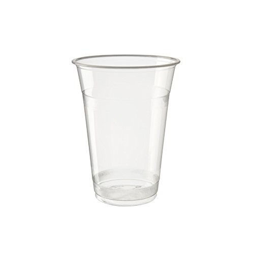 BIOZOYG Vaso de plástico orgánico I Vaso PLA desechable Vaso de Bebida Vaso de Fiesta Vaso de Cerveza Vaso de Camping Vaso Biodegradable Transparente 50 Piezas 400 ml 16 oz