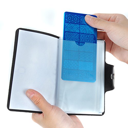 Biutee Nail Art Stamping 15pcs Placas Estampacion Uñas para Manicura +1pcs Sello de Silicona +2 pcs Rascador +1 pcs Bolsa para Placas（Color al azar）