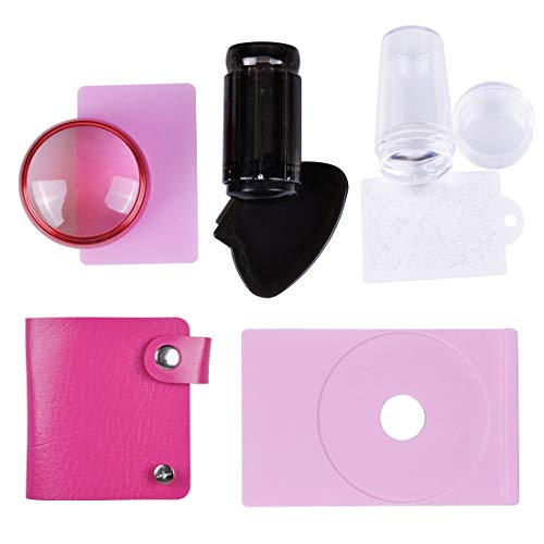 Biutee Nail Art Stamping 30pcs Placas Estampacion Uñas para Manicura +2pcs Sello de Silicona +2 pcs Rascador +1 pcs Bolsa para Placas
