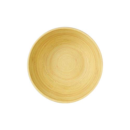 BIZOYG Cuenco Cereal de bambú orgánico 4-Set 2X Marfil 2X Gris Petróleo 16 x 6 cm de Redondo 500 ml I Vajilla ecologica bambú Tazón Decorativo de Madera Cuenco ensaladera tazón