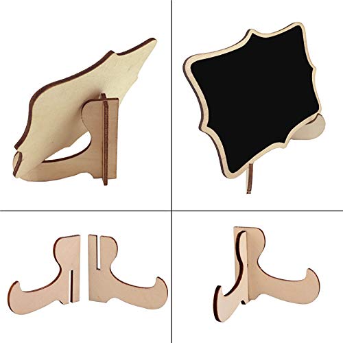 BJ-SHOP Pizarras Decorativas,Mini Pizarras Tablero Negro de Madera para la Fiesta de Bodas Número de Mensajes de Mensajes de Comida Decorativos
