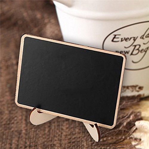 BJ-SHOP Pizarras Decorativas,Mini Pizarras Tablero Negro de Madera para la Fiesta de Bodas Número de Mensajes de Mensajes de Comida Decorativos