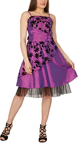 BlackButterfly ‘SIA' Vestido De Gala De Satén Essence (Morado, ES 36 - XS)