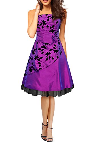 BlackButterfly ‘SIA' Vestido De Gala De Satén Essence (Morado, ES 36 - XS)