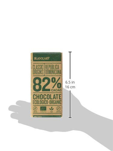 Blanxart Tableta de Chocolate Negro Ecológico - República Dominicana 82% Cacao 1 Unidad 80 g