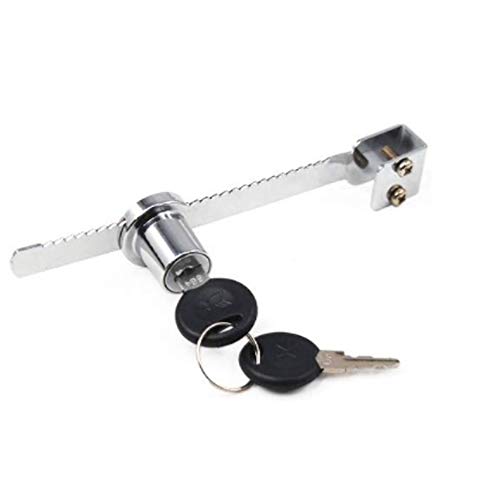 Bloqueo Ajustable Hoja Corredera Cerradura para Puerta Vitrina De Cristal 2Pcs Bloqueos de Escaparate + 4Pcs Llaves