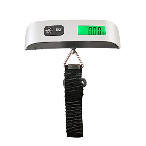BLTR Cocina 50 kg / 110 Libras de Equipaje Escala Escala Colgante Portable Maleta Escala electrónica Digital manipulados Bolsa de Viaje Ponderación Gancho de Pescados Inoxidable (Color : with Rope)