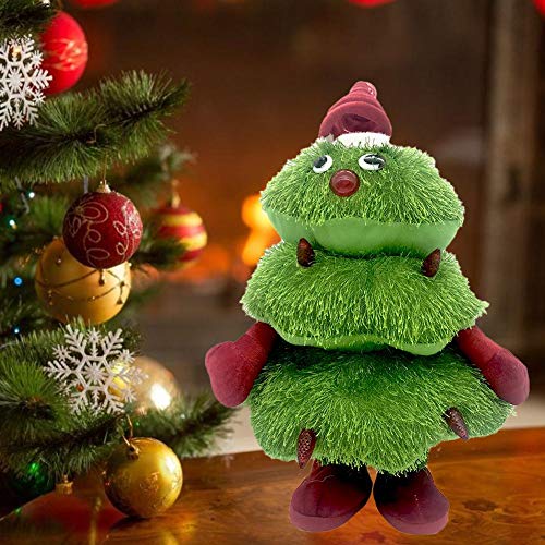 Blue-Yan Christmas Electric Singing and Dancing Christmas Tree Peluches para Decoraciones de árboles de Navidad, Regalos para niños Regalos Niños y niñas Cumpleaños Juguetes interactivos