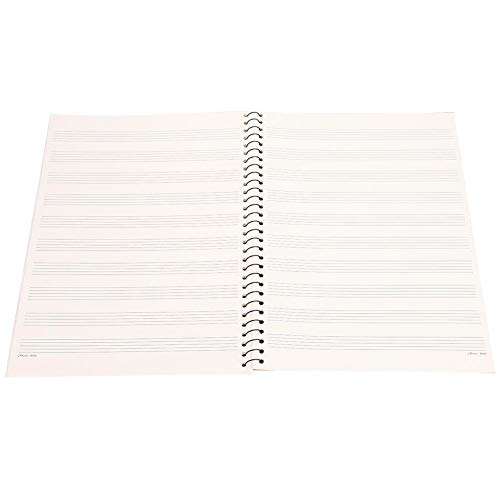 Bnineteenteam Libro de Papel del manuscrito Musical, 50 páginas en Blanco Cuaderno de partituras para músicos Papel del Personal(Piano Negro)