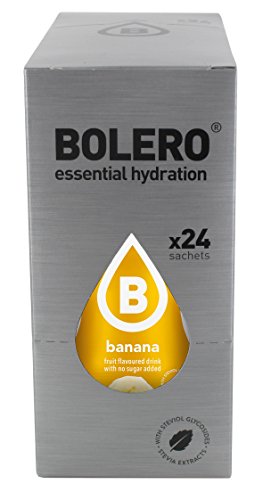 Bolero Bebida Instantánea sin Azúcar, Sabor Plátano - Paquete de 24 x 9 gr - Total: 216 gr