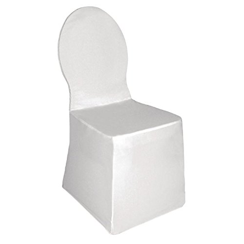 Bolero DP924 banquetes silla Poly Jersey fundas, color blanco