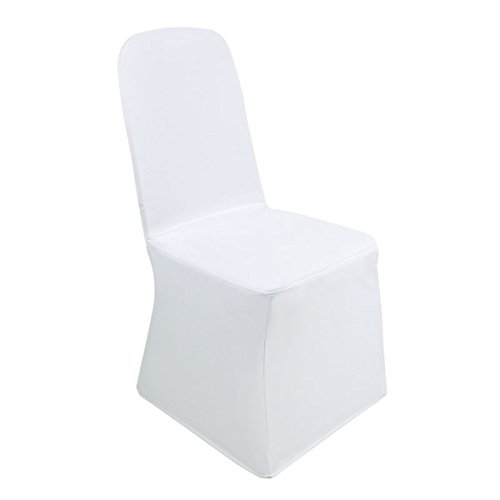 Bolero DP924 banquetes silla Poly Jersey fundas, color blanco