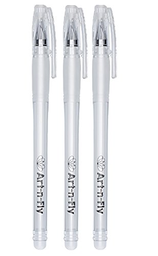 Bolígrafo Punta Fina Gel Blanco para Artistas con Tinta Archival Ink para Bocetos Dibujos e Ilustraciones (Set de 3)