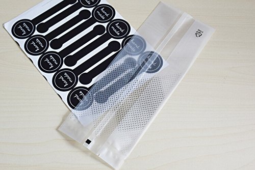 Bolsa de plástico para panadería, 100 unidades, colorida, para hacer jabón, galletas, caramelos, bolsas de embalaje OPP con 100 etiquetas adhesivas
