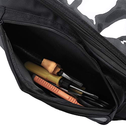 Bolsa Depósito Moto Bolsa de Tanque Motocicleta Magnética de Tela Oxford Impermeable Navegación Universal Negro (28L)