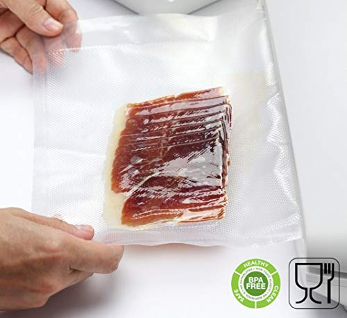 Bolsa para envasado al vacio 280x350 gofrada (100 Unidades) para Todo Tipo de envasadora doméstica, Foodsaver, Lacor, Caso, tre Spade, etc.