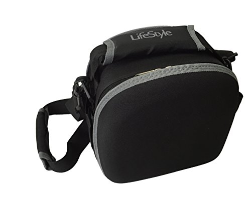 Bolsa térmica porta alimentos - Estuche térmico portátil grande con recipientes herméticos y porta cubiertos - fiambrera bandolera para comida - ideal para oficina o camping - color negro estiloso para chica y chico - garantía Lifestyle