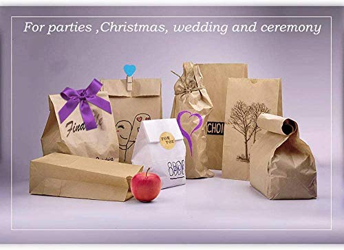 Bolsas Kraft 50 piezas 32×18×11CM Bolsas Papel,Bolsas Regalo Papel Para Fiesta de Cumpleaños Boda Navidad Tienda de Alimentos Cafetería Bricolaje