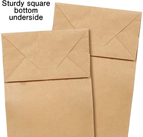 Bolsas Kraft 50 piezas 32×18×11CM Bolsas Papel,Bolsas Regalo Papel Para Fiesta de Cumpleaños Boda Navidad Tienda de Alimentos Cafetería Bricolaje