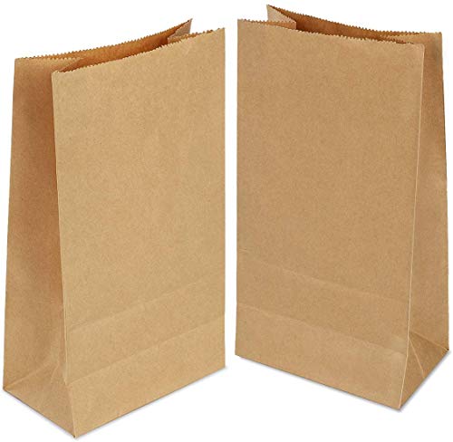 Bolsas Kraft 50 piezas 32×18×11CM Bolsas Papel,Bolsas Regalo Papel Para Fiesta de Cumpleaños Boda Navidad Tienda de Alimentos Cafetería Bricolaje