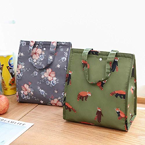 Bolsos del almuerzo Enfriador aislado Bolsa de almuerzo Bolso de asas Bolsa de picnic Envase de comida con papel de aluminio en el interior Para acampar al aire libre Deportes Playa Viajes Pesca BBQ,