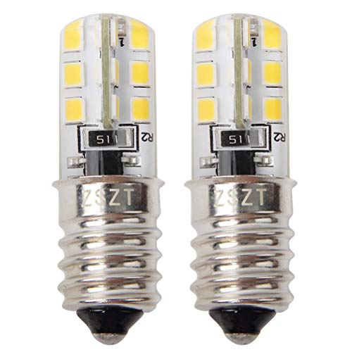 Bombillas de nevera E14 LED 2W (equivalente incandescente de 10-25W) Blanco Cálido 3000K, Diseño impermeable, 2 unidades