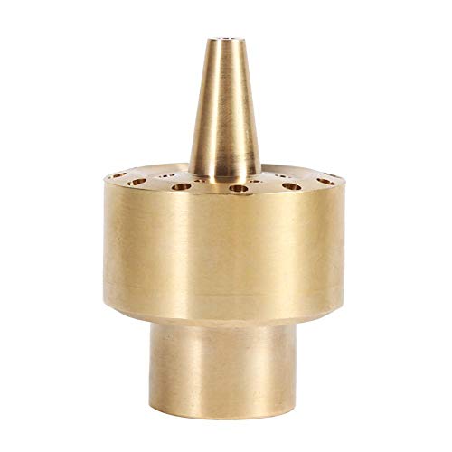 Boquilla de latón para fuente de agua con proyección en forma de fuegos artificiales rociador dorado para jardín estanque fuente de agua rociador de agua 1.27 cm