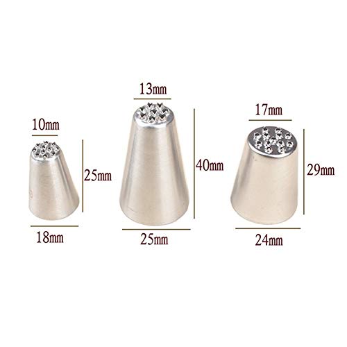 Boquillas para pasteles Consejos 7pcs / Set rusa Boquillas Consejos Tulip formación de hielo Tubería Boquillas crema pastelera que adorna el sistema de la torta de la magdalena Decorador para Tartas C