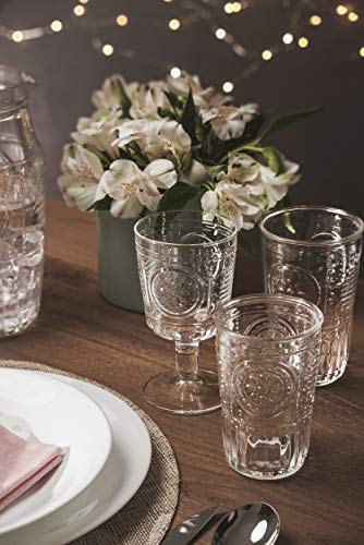 Bormioli Rocco 090789 Romantic - Juego de 4 vasos de cristal, color azul, 34 cl