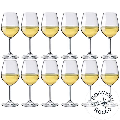 Bormioli Rocco – Juego 12 Copas Vino Blanco Mod. Divino 44 – Capacidad: 44 Cl.