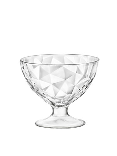 Bormioli Rocco – Juego de 6 Copas de cóctel para Aperitivos de Postre de Helado, Diamond Design