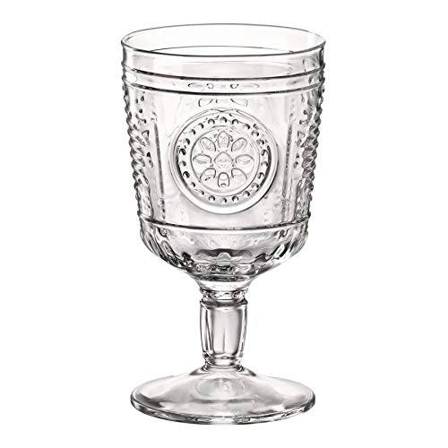 Bormioli Rocco Romantic - Juego de Copas para Vino - Diseño Italiano Tradicional - 320 ml - Pack de 6