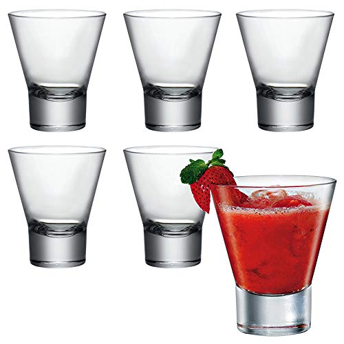 Bormioli Rocco Ypsilon - Juego de 6 vasos de 33,5 cl, vasos acanalados, vaso pesado, vaso de cóctel pesado