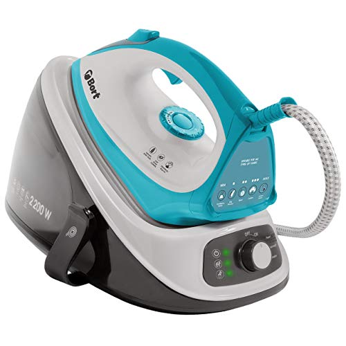 Bort SteamCare - Centro de planchado de vapor (2200 W, 3,5 bar, depósito de agua de 1,1 L, suela de cerámica, sistema antical