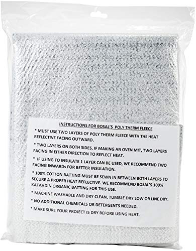 Bosal 31 x 91,4 Poly-Therm Calor Reflectante Forro Polar, Color Plateado