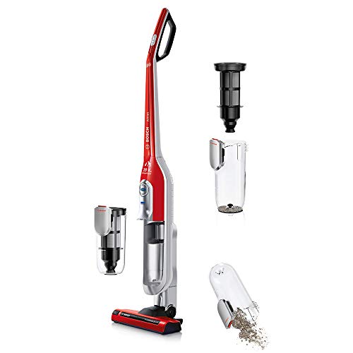 Bosch BBH628P1 Athlet Zoo'o Serie | 6 Aspirador sin cable, Kit de accesorios especial para mascotas, 3 velocidades, 28 V, color rojo