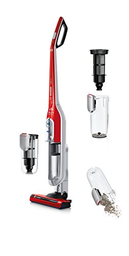 Bosch BCH6ZOOO Zooo ProAnimal Aspirador sin cable con kit de accesorios ProAnimal especial mascotas, batería de 25,2 V, color rojo