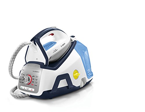 Bosch TDS8060 Serie 8 Centro de planchado, 2.400 W, 7.2 bares de presión, color azul y blanco 30x24x43cm