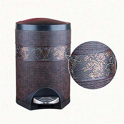 Bote de Basura Cubo de basura en el exterior Contenedor de basura para el hogar Caja de almacenamiento de cocina en el interior Sala de estar Impresión de la laca Contenedor de basura Contenedor Bin T