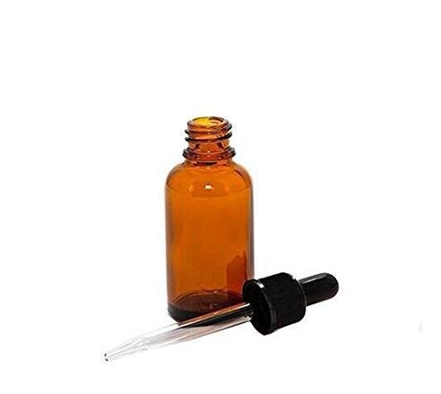 Botella vacía recargable de vidrio marrón con aceite esencial para perfume, tarro de almacenamiento para cosméticos, soporte para contenedor con gotero y cabeza de goma negra