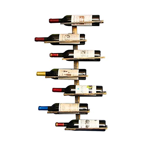 Botellero para vinos de pared vintage retro para restaurantes, bares, mobiliario diario del hogar, etc. Hold 7 bottles