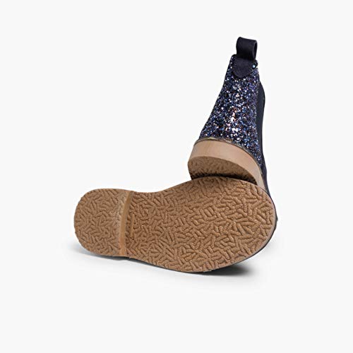 Botines Niña Serraje con talonera Glitter Pisamonas
