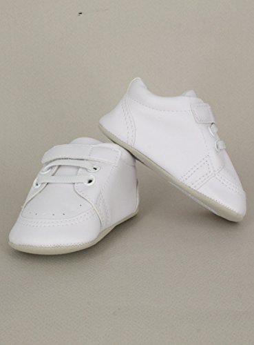 Boutique-Magique - Zapatillas de bautizo para bebé o niño, Blanco (blanco), 19 EU